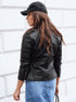 BESTICKTE DAMEN ECO-LEDERJACKE – KURZE MOTORRADJACKE